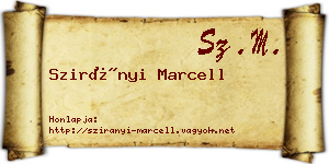 Szirányi Marcell névjegykártya