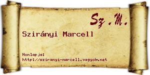 Szirányi Marcell névjegykártya