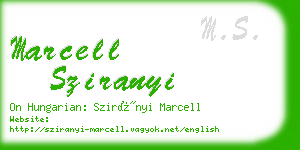 marcell sziranyi business card